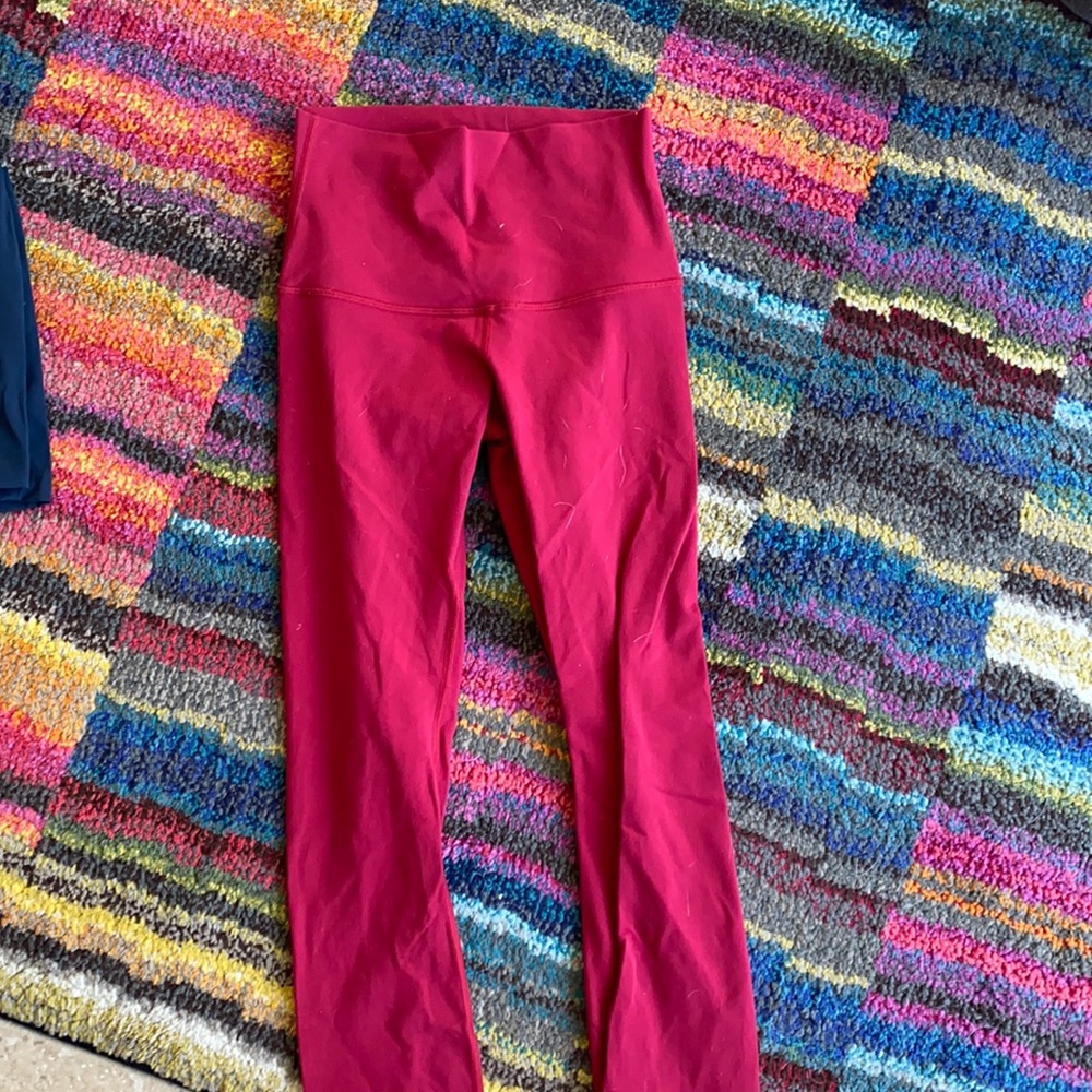 LULULEMON red lulu leggings